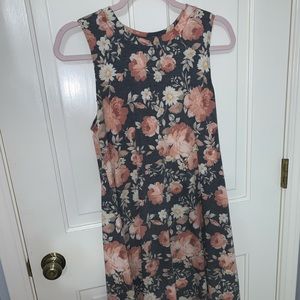 Cute and comfy floral tank dress!